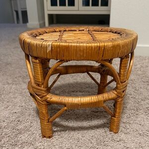 Woven Rattan Stool